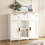 Cabinets With Drawers And Shelves, Living Room, Bedroom, Bathroom Decor Cabinets Furniture Home Decor - White null