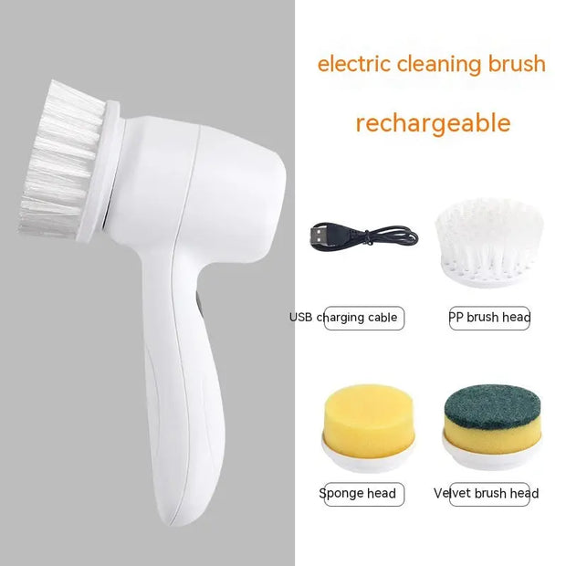 Electric Cleaning Brush 4 In 1 Spinning Scrubber Handheld Electric Cordless Cleaning Brush Portable null