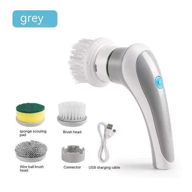 Electric Cleaning Brush 4 In 1 Spinning Scrubber Handheld Electric Cordless Cleaning Brush Portable null