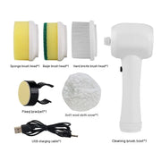 Electric Cleaning Brush 4 In 1 Spinning Scrubber Handheld Electric Cordless Cleaning Brush Portable null