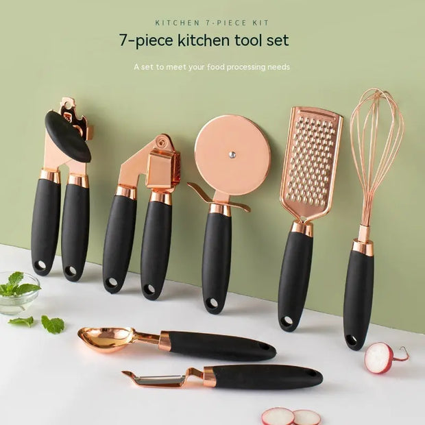 Kitchen Household Peeler Gadget Copper Plating Set null