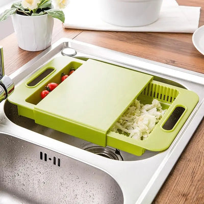 Multifunction Kitchen Chopping Blocks Sinks Drain Basket Cutting Board Vegetable Meat Tools Kitchen Accessories Chopping Board null