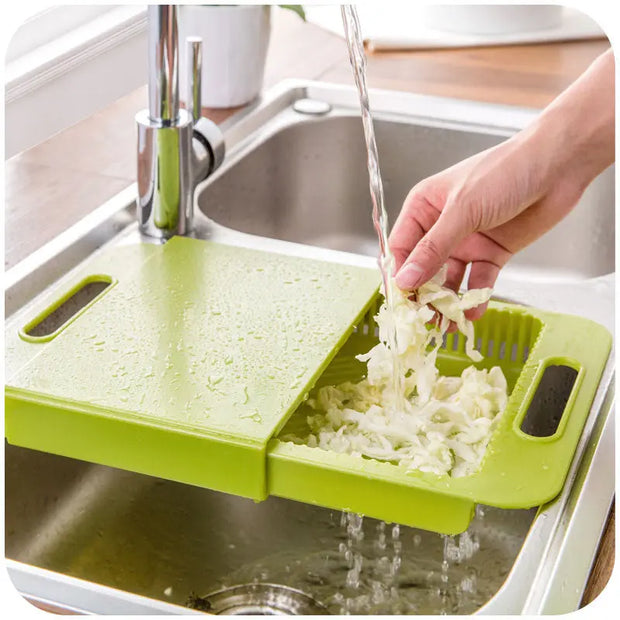 Multifunction Kitchen Chopping Blocks Sinks Drain Basket Cutting Board Vegetable Meat Tools Kitchen Accessories Chopping Board null