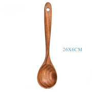 Teak Natural Wood Tableware Spoon Ladle Turner Rice Colander Soup Skimmer Cooking Tool Sets Spoon Scoop Kitchen Tools Gadgets null