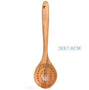 Teak Natural Wood Tableware Spoon Ladle Turner Rice Colander Soup Skimmer Cooking Tool Sets Spoon Scoop Kitchen Tools Gadgets null