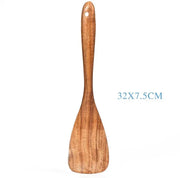 Teak Natural Wood Tableware Spoon Ladle Turner Rice Colander Soup Skimmer Cooking Tool Sets Spoon Scoop Kitchen Tools Gadgets null