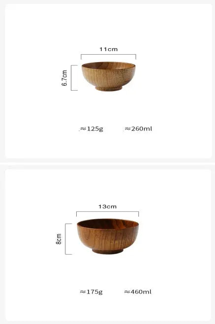 Wooden Bowl Japanese Style Wood Rice Soup Bowl Salad Bowl Food Container Large Small Bowl for Kids Tableware Wooden Utensils Buy It Anyway