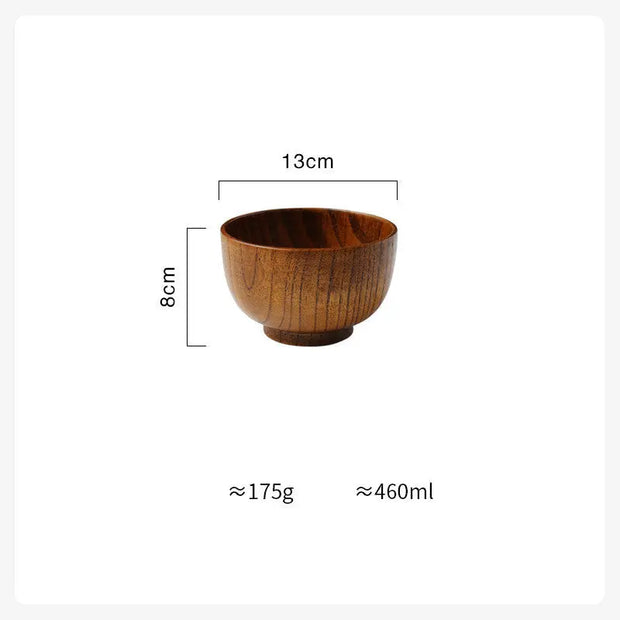 Wooden Bowl Japanese Style Wood Rice Soup Bowl Salad Bowl Food Container Large Small Bowl for Kids Tableware Wooden Utensils Buy It Anyway